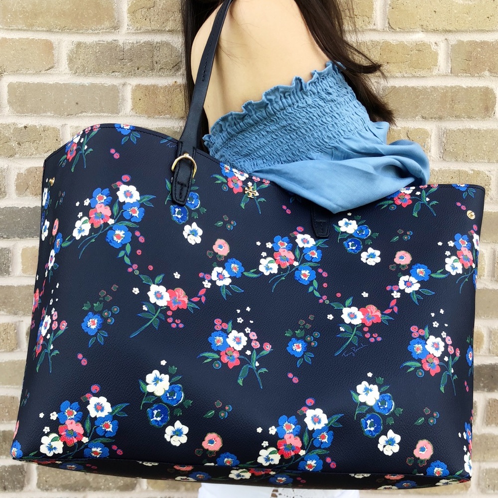 Gaby’sBags👜💕-NWT Tory Burch Large tote floral - Picture 3 of 8